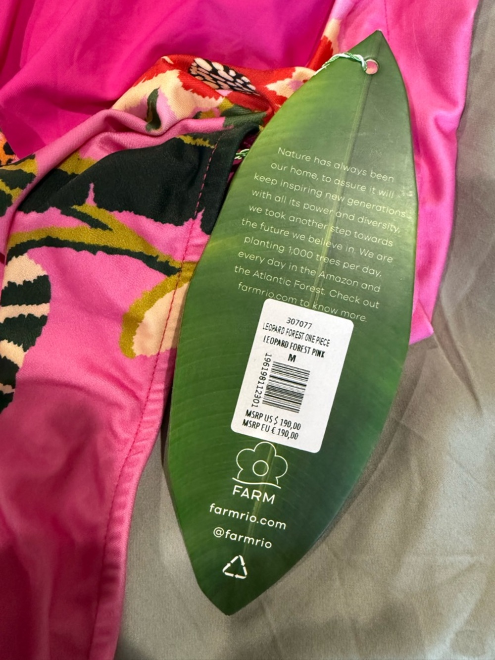FARM Rio Pink Tropical Floral One-Piece Swimsuit - Picture 4 of 4